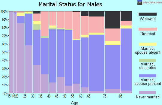 Kalkaska County marital status for males