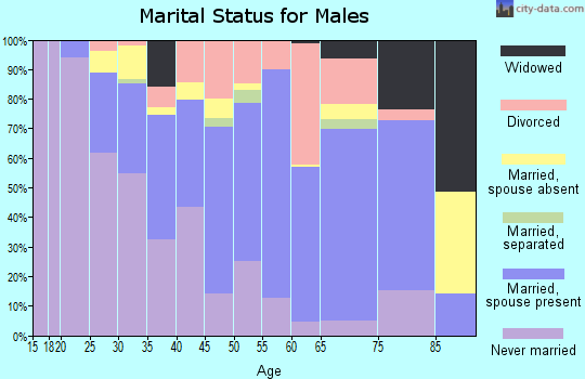 Rolette County marital status for males