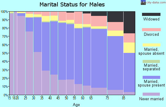 San Mateo County marital status for males