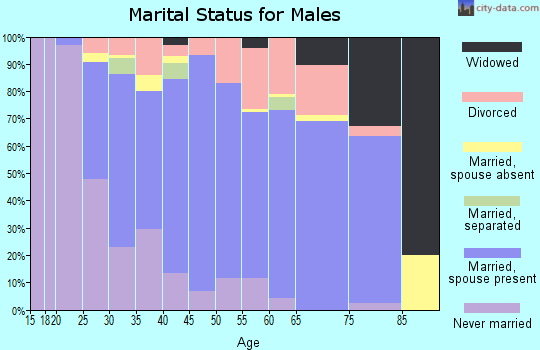 Moffat County marital status for males