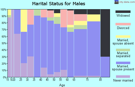 Coke County marital status for males