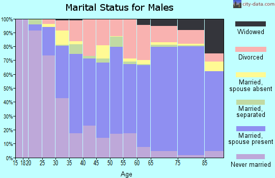 Marion County marital status for males