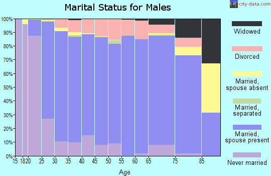 LaGrange County marital status for males