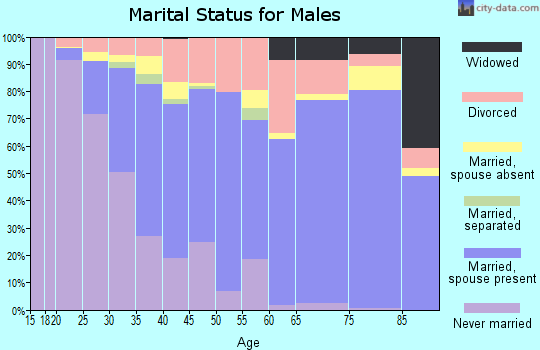 Henry County marital status for males