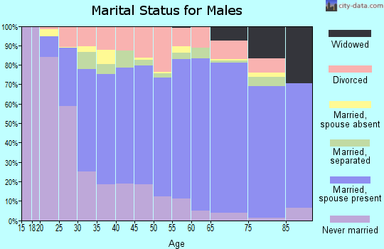 Haywood County marital status for males