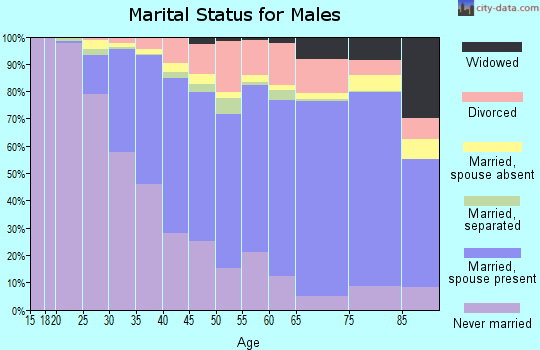 Camden County marital status for males