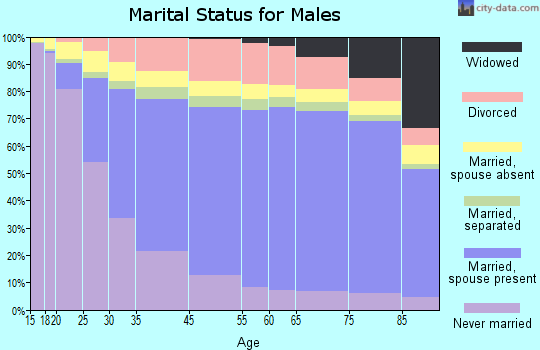 Lincoln County marital status for males