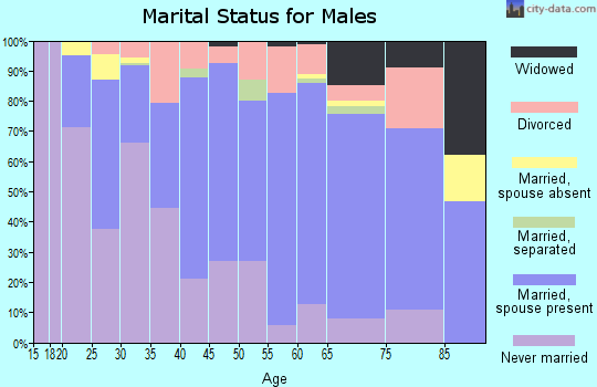 Summers County marital status for males