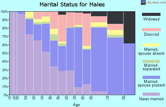 Anson County marital status for males