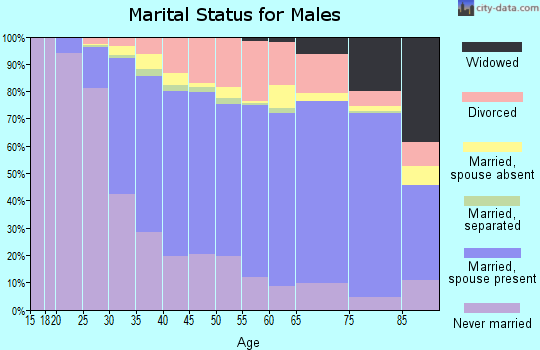 Kankakee County marital status for males