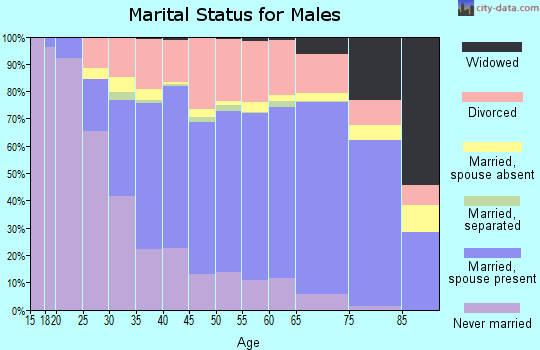 Ashtabula County marital status for males