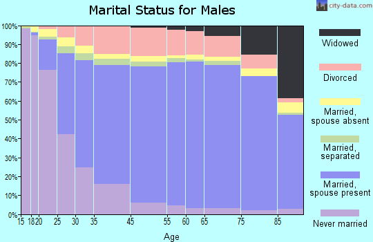 Benton County marital status for males