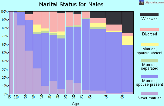Marion County marital status for males