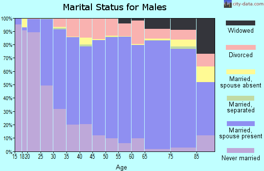 Meeker County marital status for males