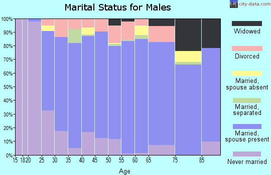 Howard County marital status for males
