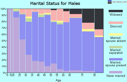 Isle of Wight County marital status for males