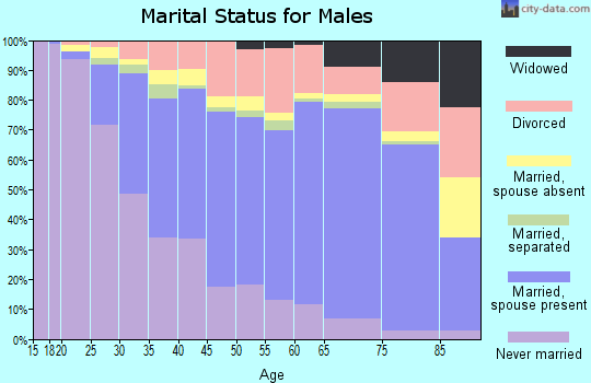 Solano County marital status for males