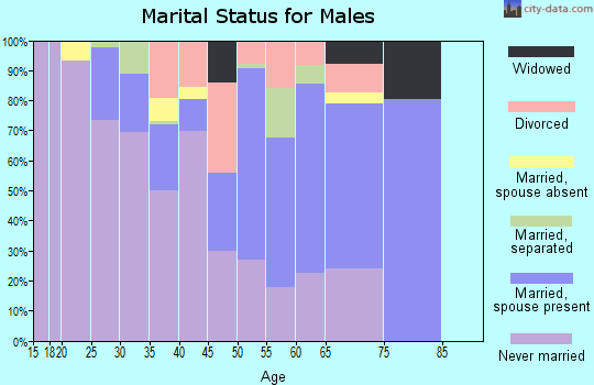 Hyde County marital status for males