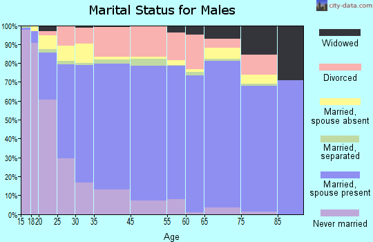 Curry County marital status for males