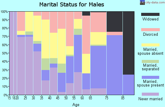 Concho County marital status for males