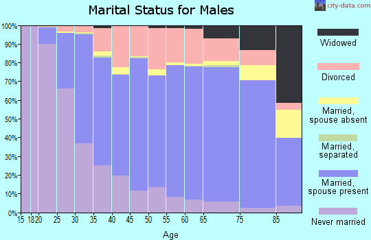 Polk County marital status for males