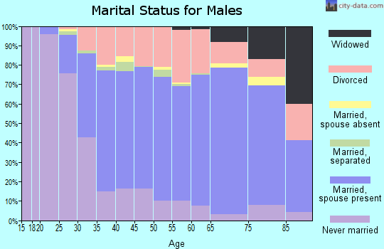 Mackinac County marital status for males