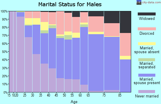 Madison County marital status for males