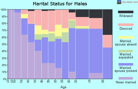Lauderdale County marital status for males