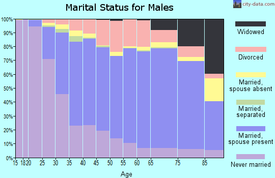 La Salle County marital status for males