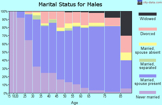 Chelan County marital status for males