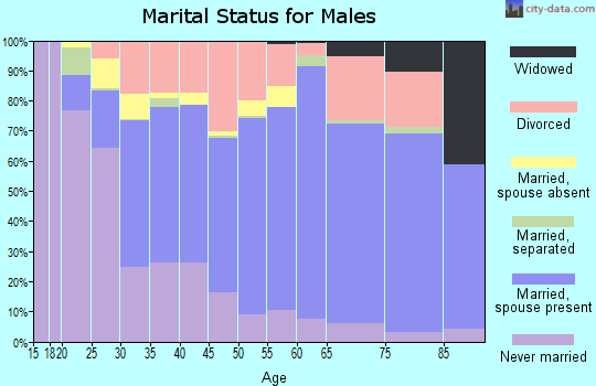 Braxton County marital status for males