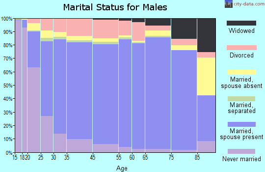 Aleutians West Census Area marital status for males