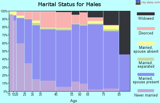 Navajo County marital status for males