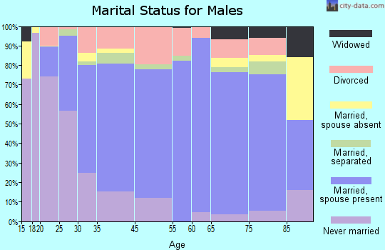 El Dorado County marital status for males