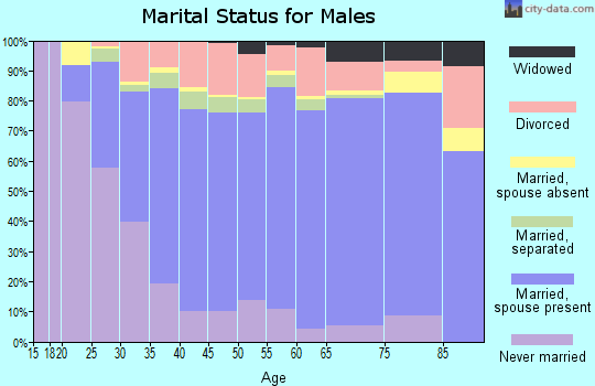 Johnston County marital status for males