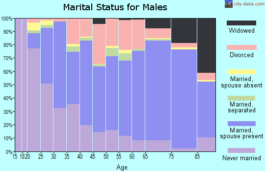 Ouachita County marital status for males