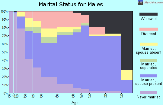 Cass County marital status for males
