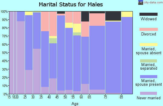 Kimball County marital status for males