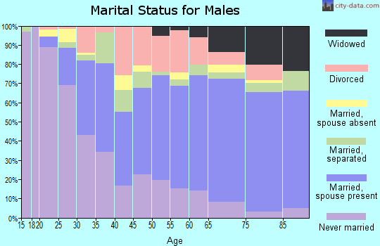 Lenoir County marital status for males