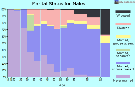 Alcona County marital status for males
