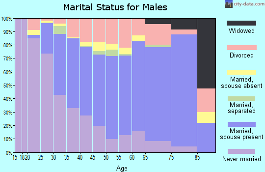 Juneau City and Borough marital status for males