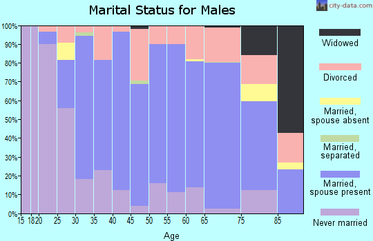 Lucas County marital status for males