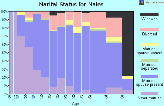 Morrow County marital status for males