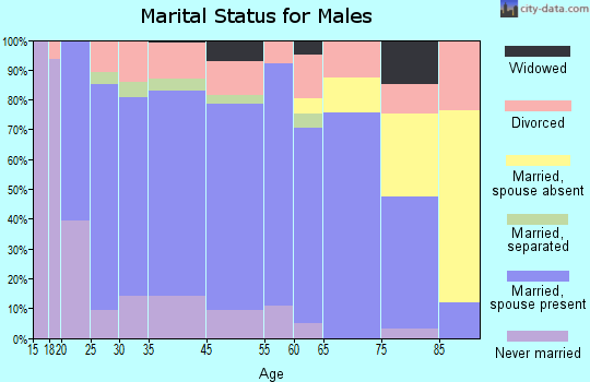 Bonneville County marital status for males