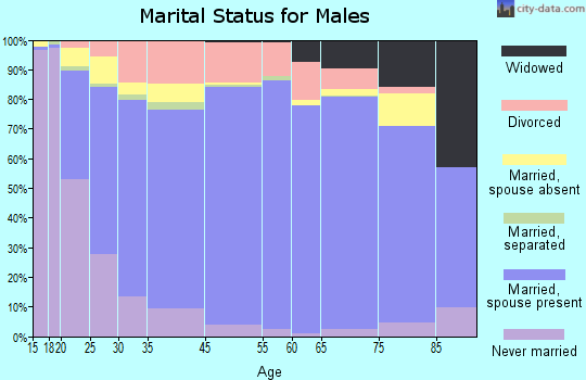 Clark County marital status for males