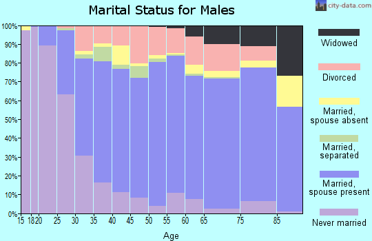 Madison County marital status for males