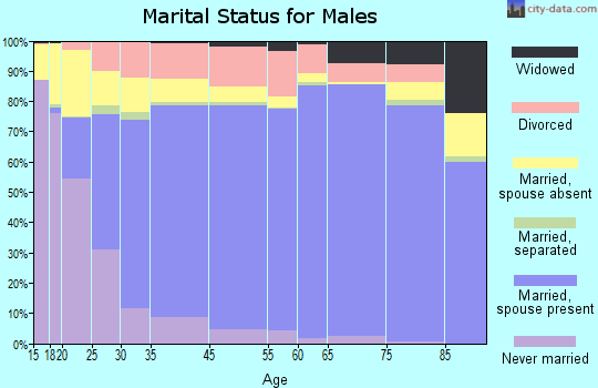 Calcasieu Parish marital status for males