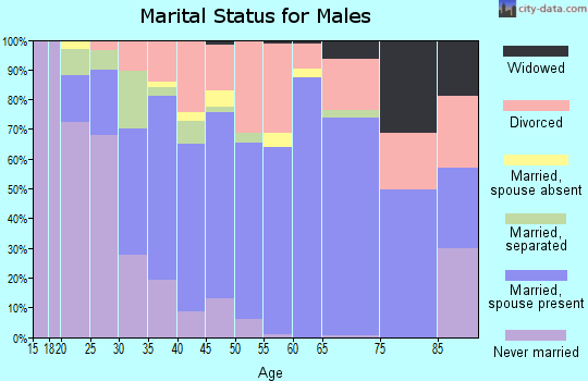 Meigs County marital status for males