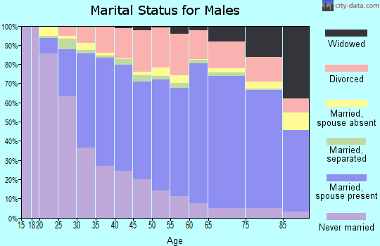 Cattaraugus County marital status for males