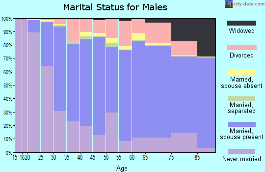 Vernon County marital status for males